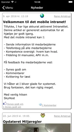 Skyhost Intranet screenshot 2