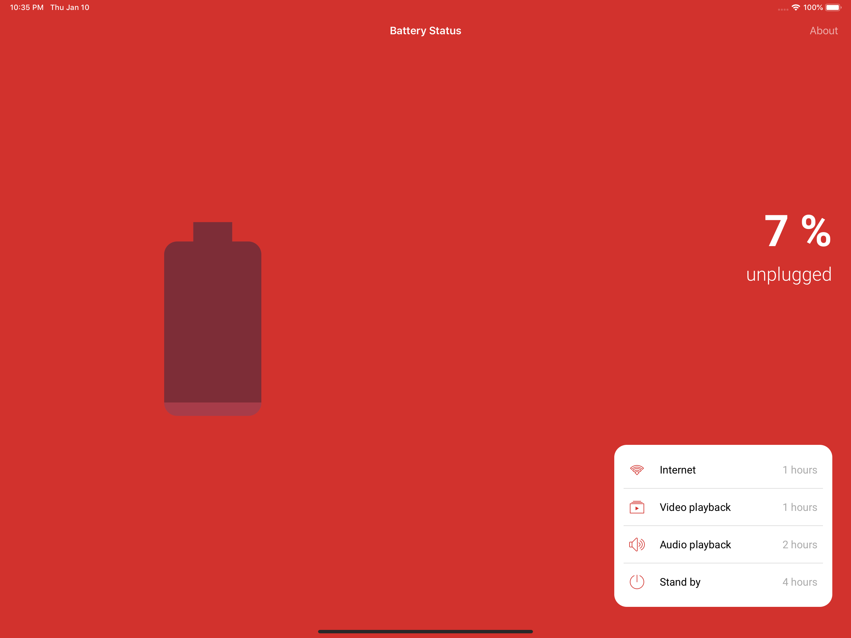 My BatteryStatus screenshot 6