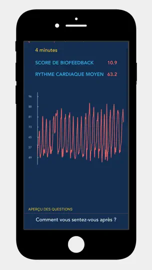 Capture d'écran de HRV4Biofeedback sur iPhone 4