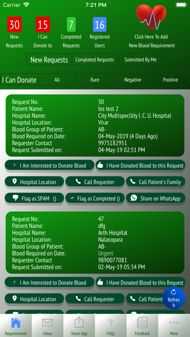 Screenshot #1 pour Vasai Virar Blood Donation App