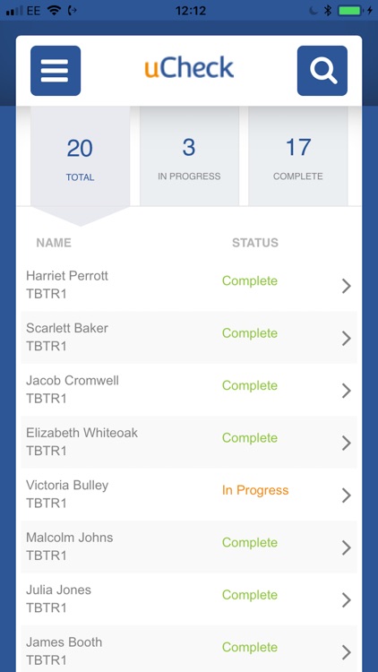 uCheck Tracking and Results