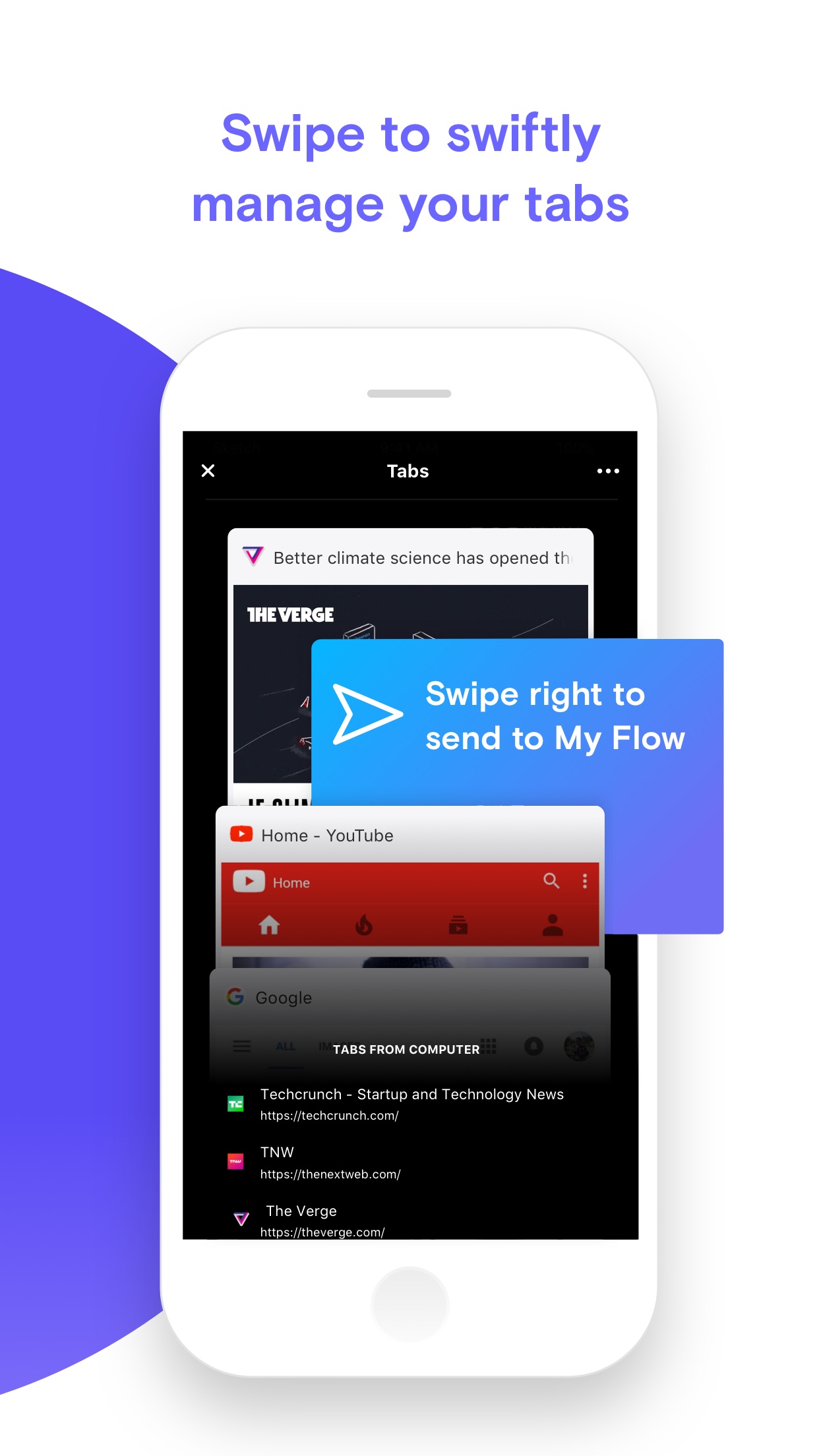 Screenshot do app Browser Opera Touch