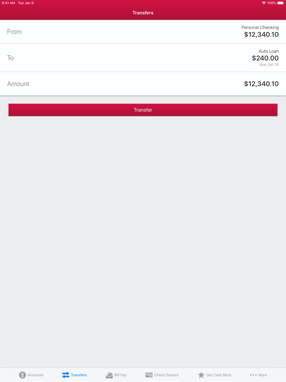 OHecu Mobile Banking iPad screenshot 4 - Finance app