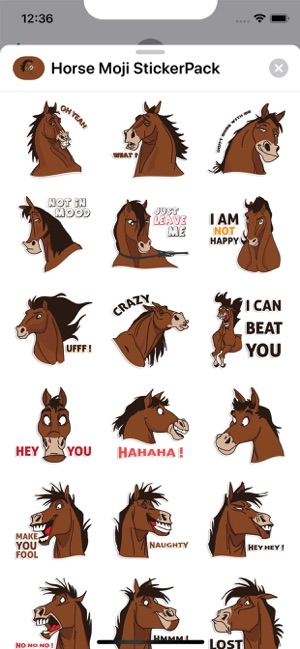 Horse Moji StickerPack(圖4)-速報App