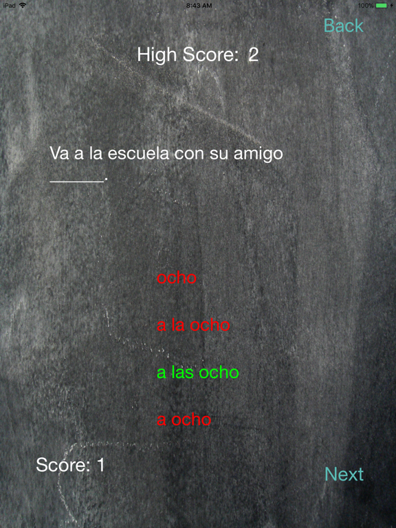 Screenshot #5 pour Spanish Sentence Quizzer