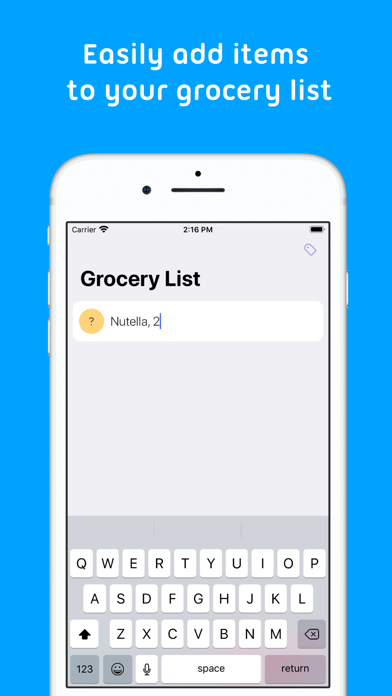 Screenshot #2 pour Mindy : Grocery List
