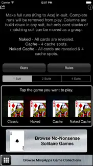 spiderette classic solitaire iphone screenshot 1