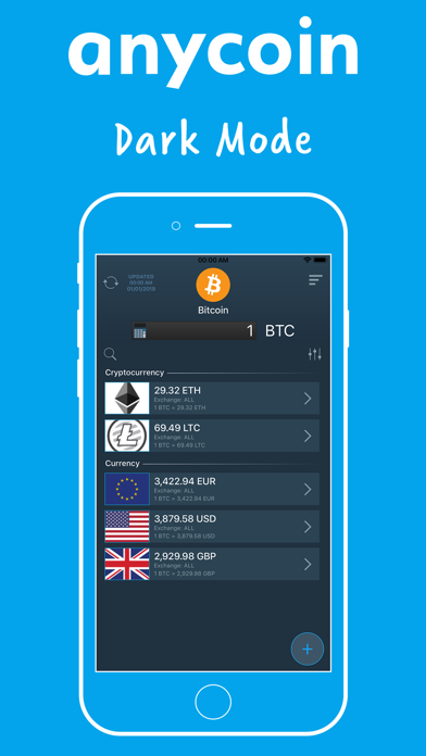 ANYCOIN Crypto Converter iPhone screenshot 4 - Finance app