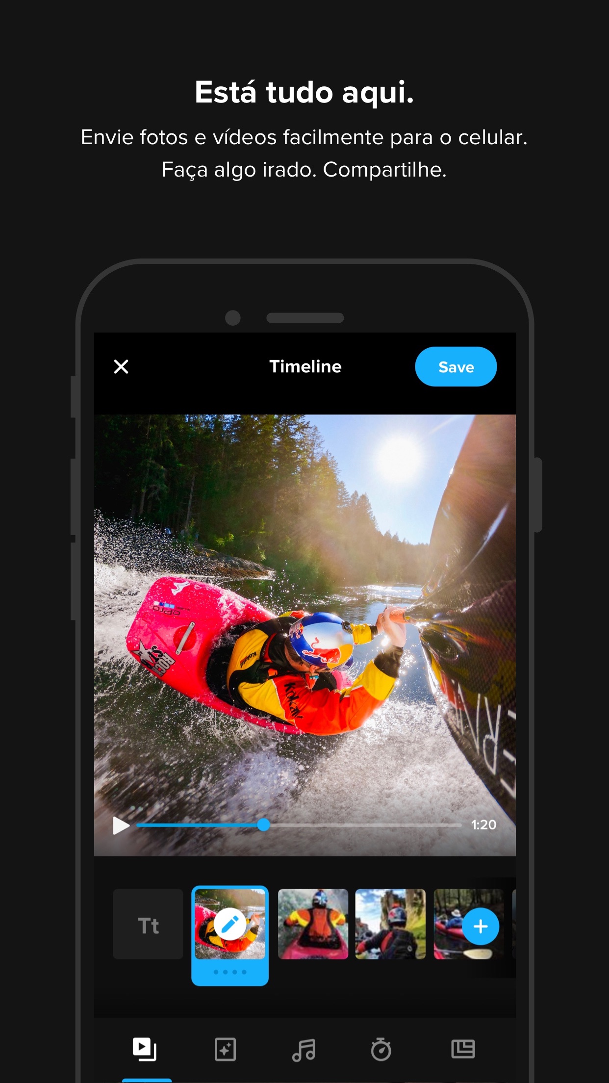 Screenshot do app GoPro