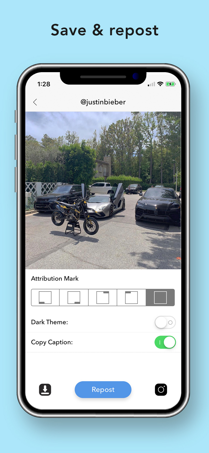 Repost 1 for Instagram