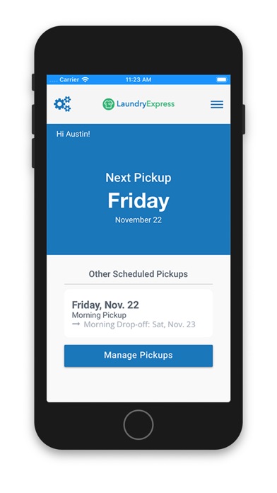 Laundry Express Pickup Screenshot