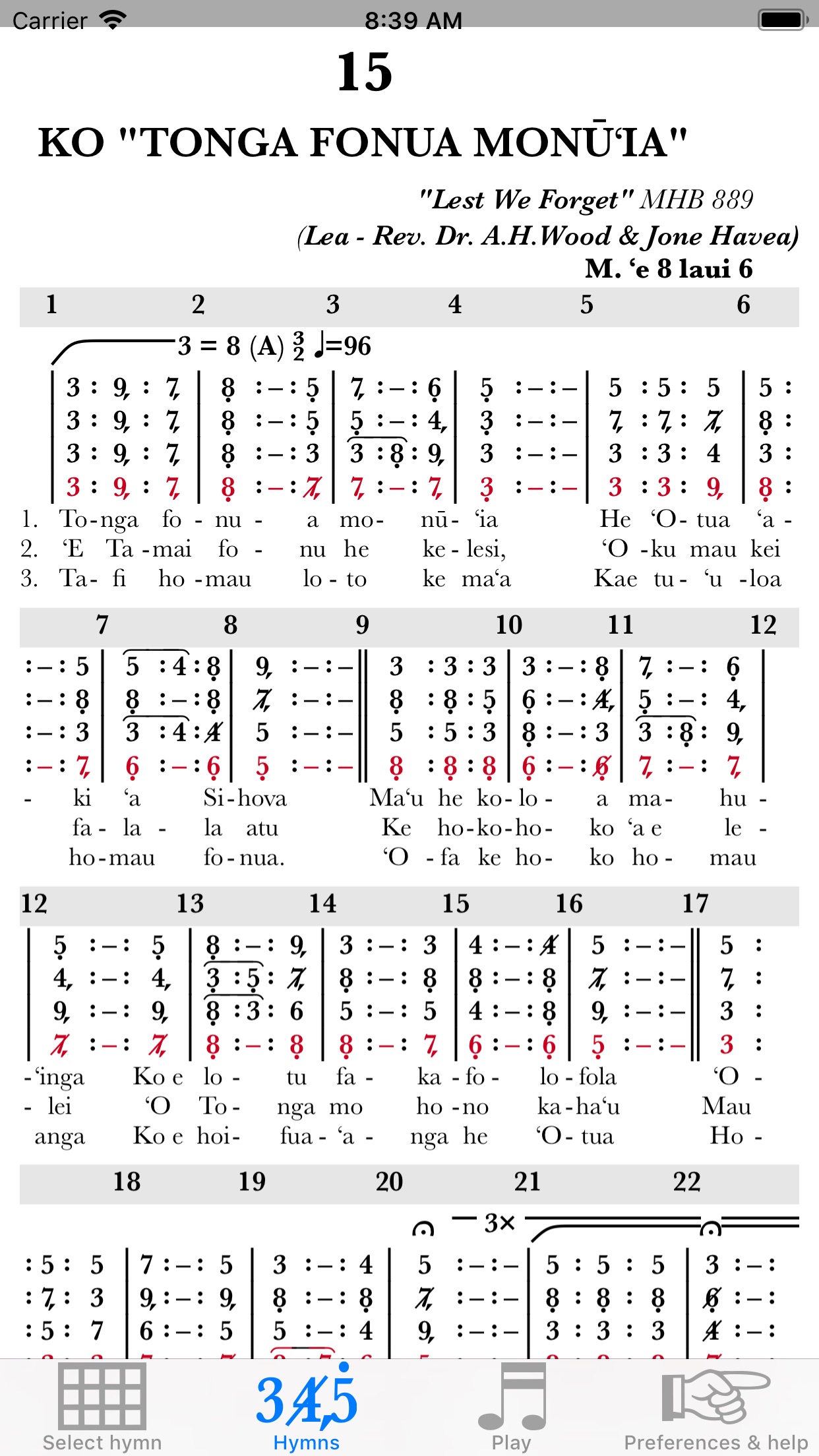 Screenshot 5 of Tongan hymns FWC