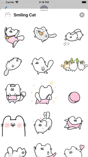 Smiling Cat Animated Stickers screenshot 1