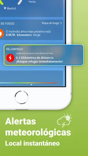 Captura de pantalla de WeatherBug Elite en iPhone 4
