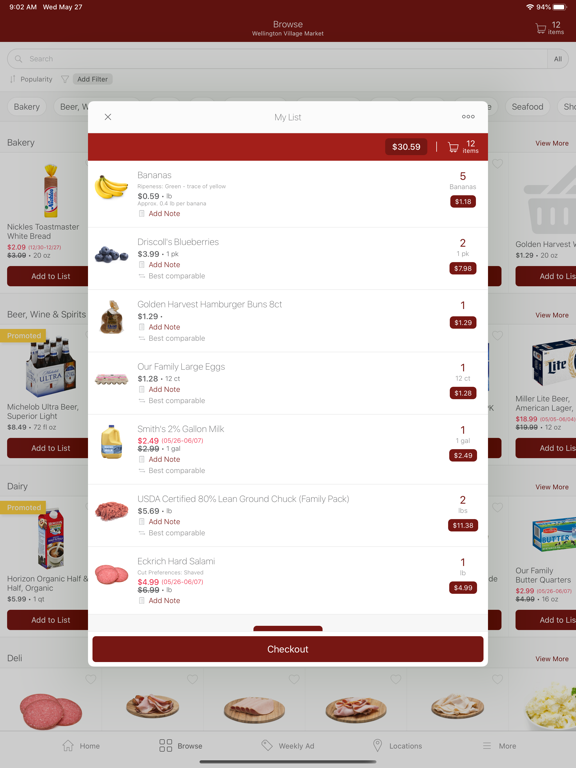 Village Market QuikPik iPad screenshot 2 - Shopping app