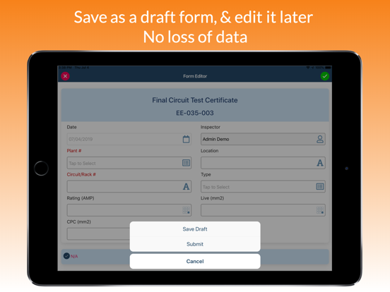 XForms Mobile iPad screenshot