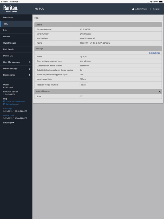 Raritan PDView iPad screenshot 3 - Business app