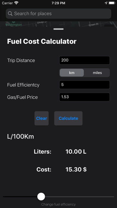 Screenshot #3 pour Fuel Cost Calculator - Maps