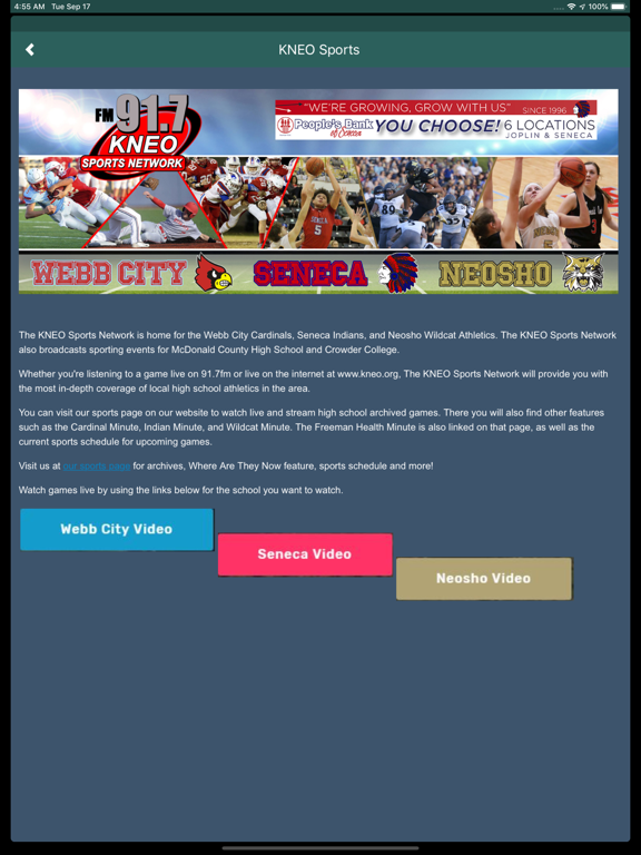 KNEO iPad screenshot 5 - Entertainment app