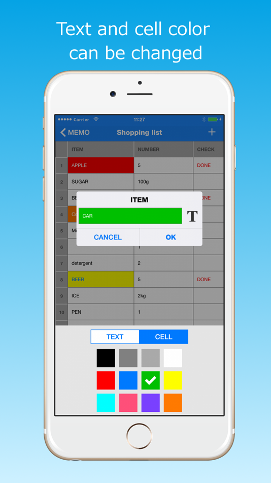 #1. Table Memo (iOS) 由: RYOICHI KAWAHARA