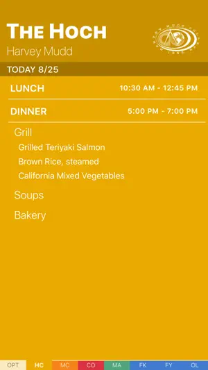 5Cs Menu screenshot 1