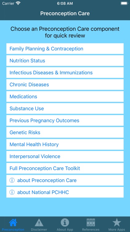 Preconception Care Quick Ref