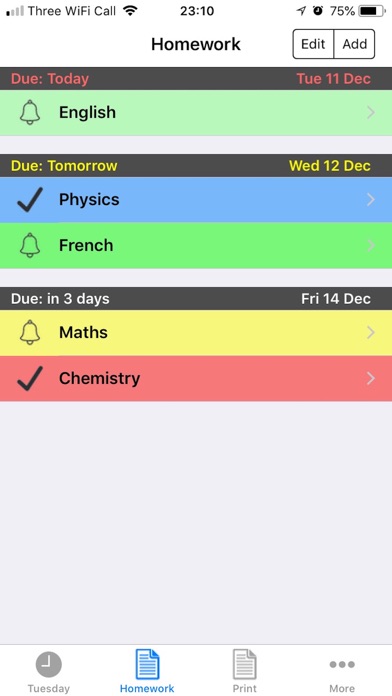 How to cancel & delete College Timetable from iphone & ipad 2