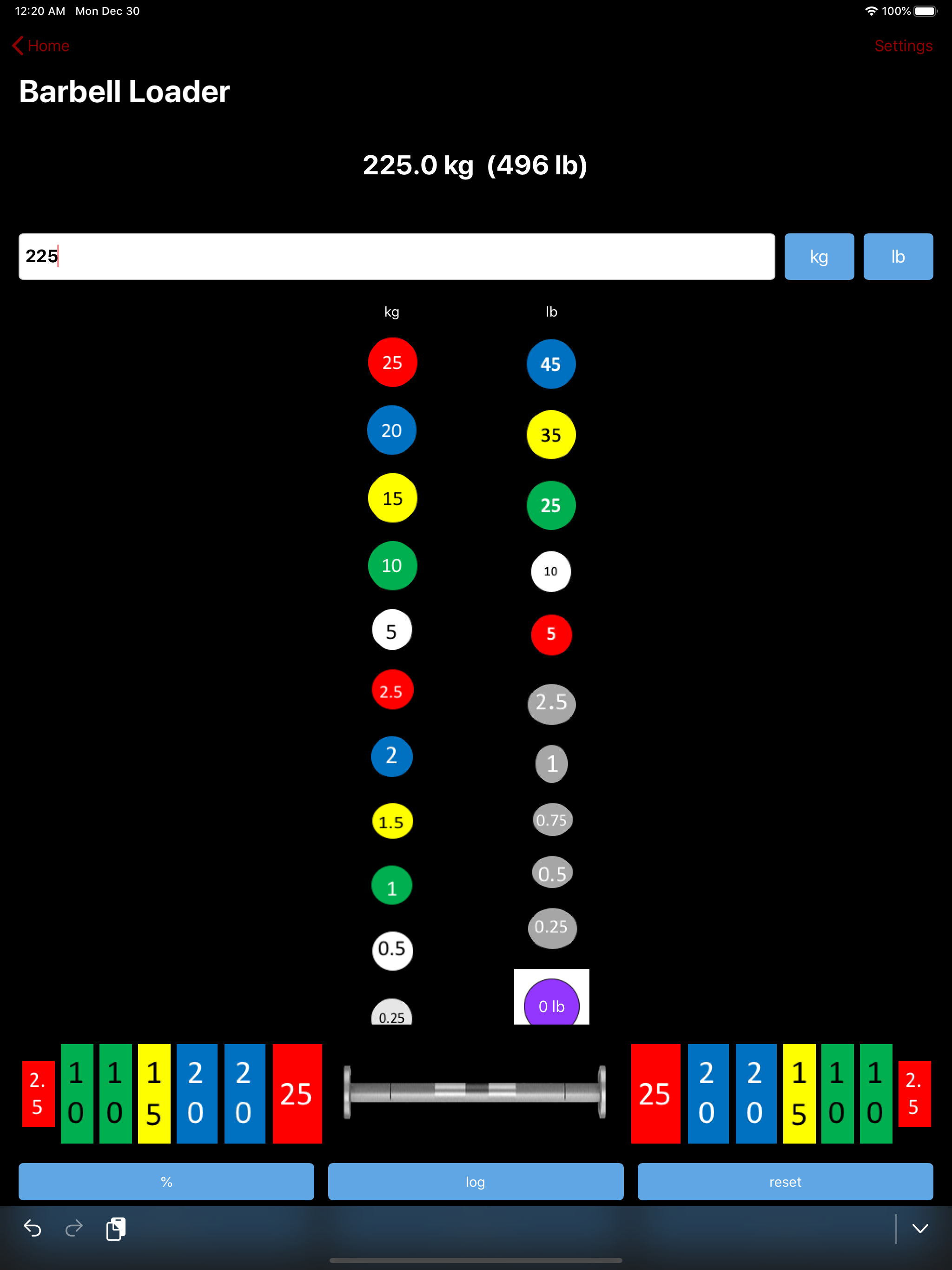 Barbell Loader and Calculator
