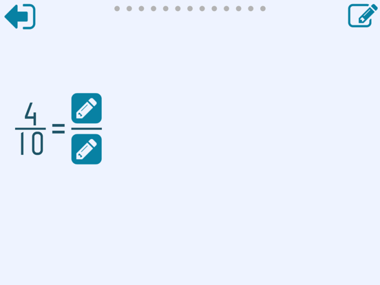 Subtracting Fractions iPad screenshot