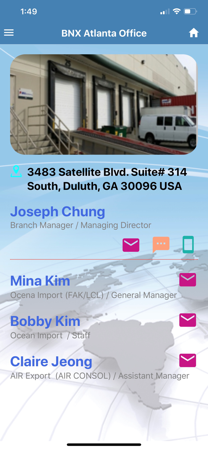 BNX SHIPPING CONTACT