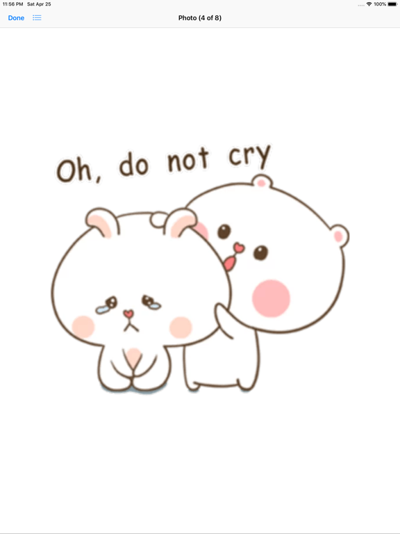 TuaGom Cute Rabbit iPad screenshot 6 - Stickers app