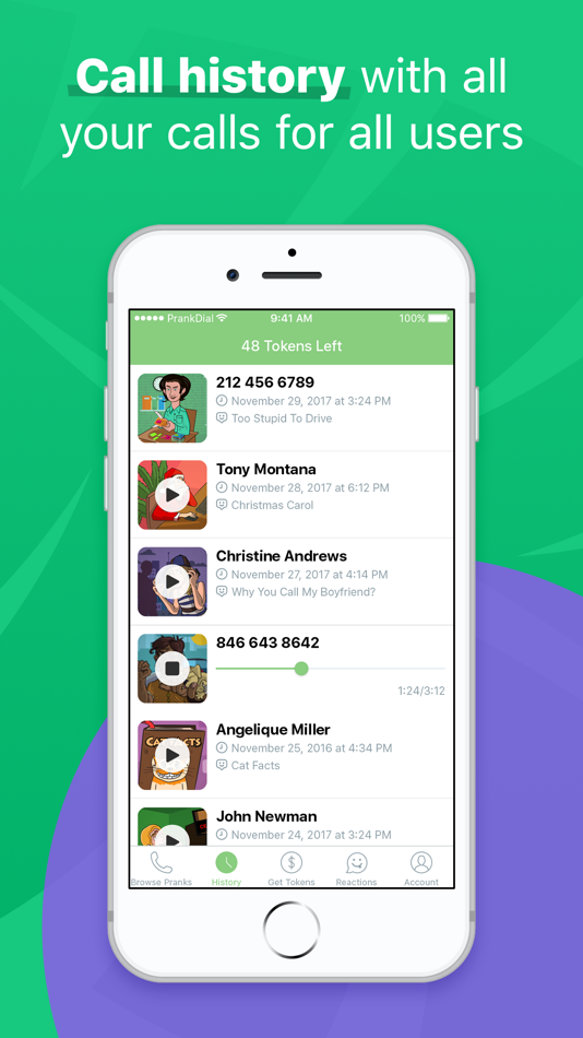 #3. PrankDial - #1 Prank Call App (iOS) 由: KickBack, Inc