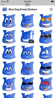 blue dog emoji stickers iphone screenshot 2