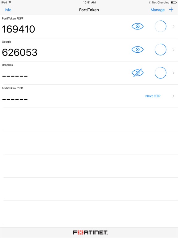 Screenshot #4 pour FortiToken Mobile