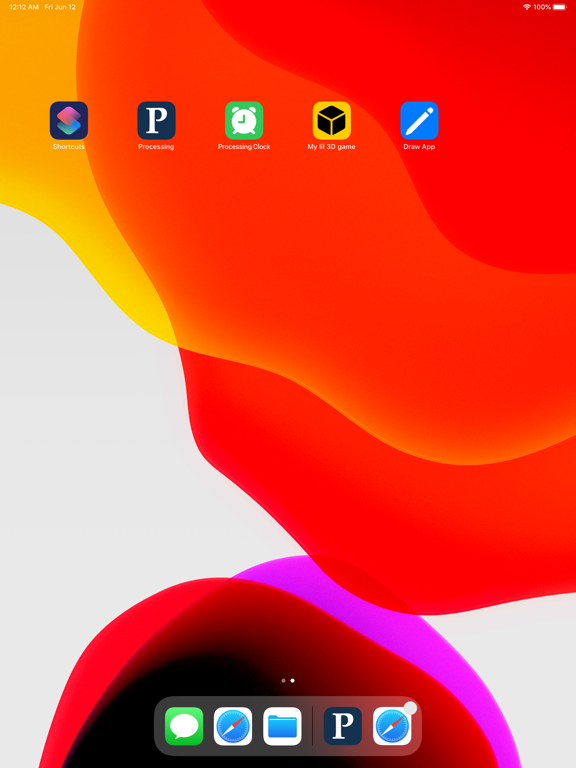 Processing & p5.js iCompiler iPad screenshot