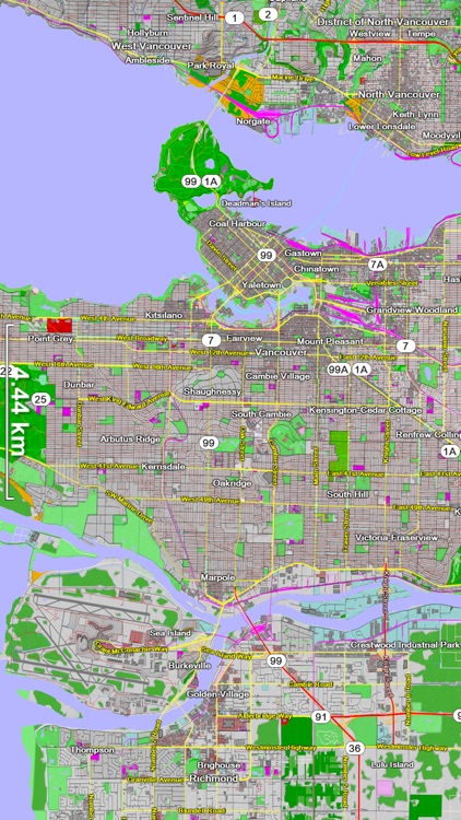 Scenic Map Western Canada