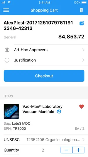 GHX Procure Requisition screenshot 2