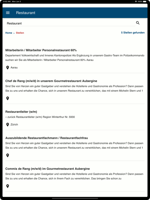 Screenshot #5 pour SWISS HOTEL-JOBS
