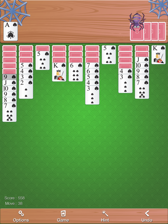 Screenshot #5 pour Relaxed Spider Solitaire
