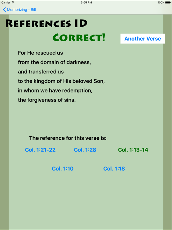 Colossians-Mem iPad screenshot