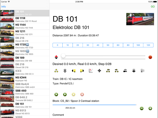 iTrain 5 remote app screenshot 2