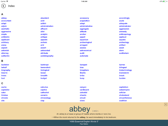 4K Essential English Words 5 iPad screenshot 5 - Education app