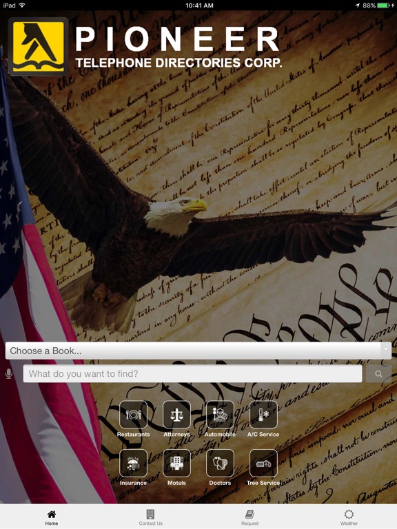 Pioneer Telephone Directories iPad screenshot 1 - Reference app
