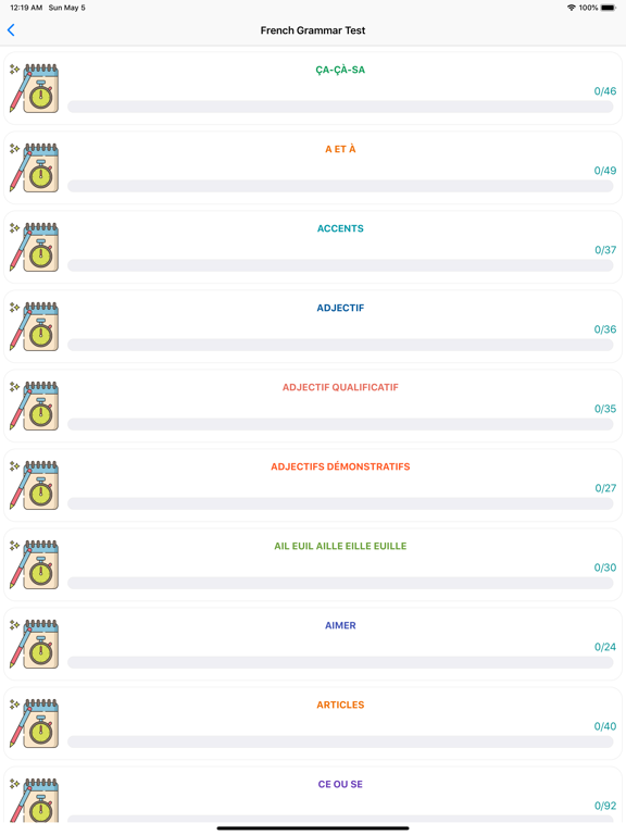 Screenshot #5 pour Test de grammaire française