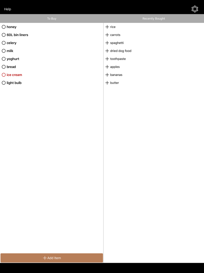 Healthy Shopping List
