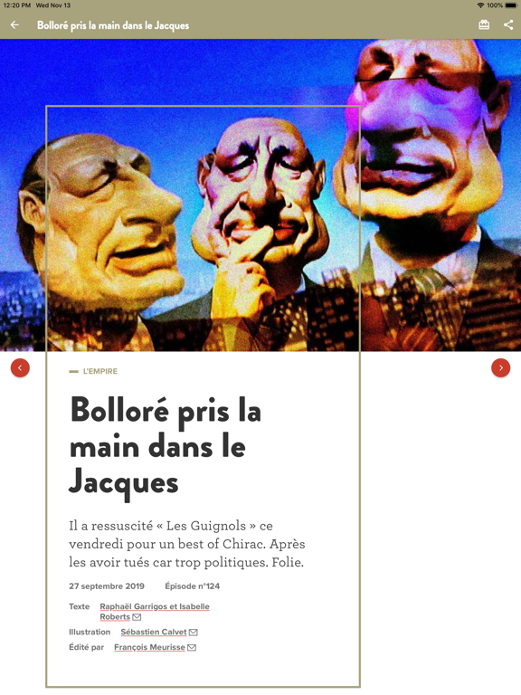 Les Jours iPad screenshot 5 - News app