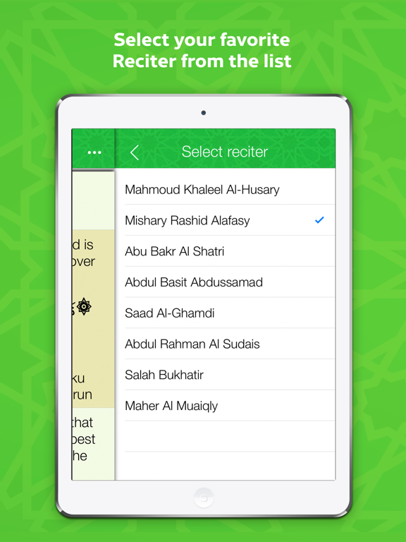 Quran kareem mp3-القران الكريم iPad screenshot 7 - Reference app