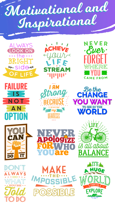 Screenshot #3 pour Quotes: Motivational Stickers