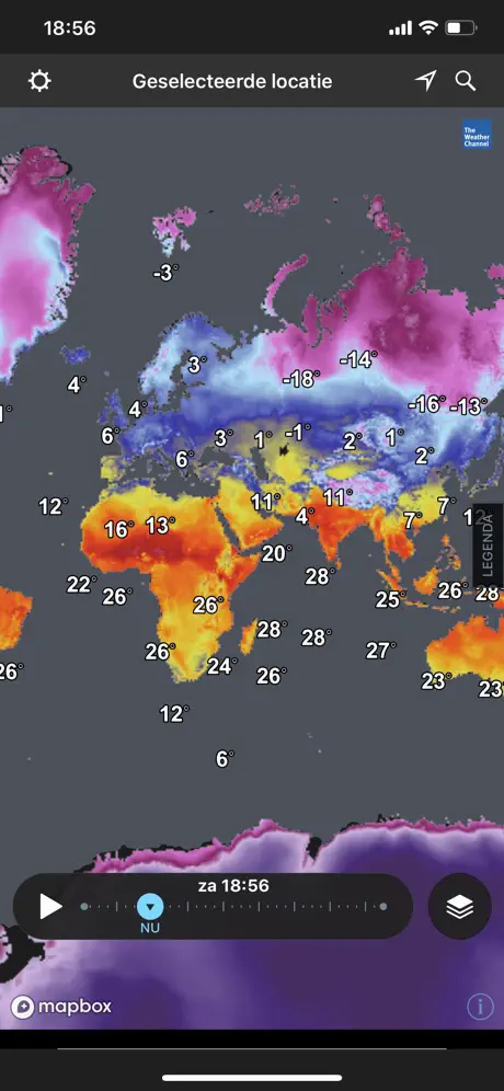 Storm Radar: Weerkaart
