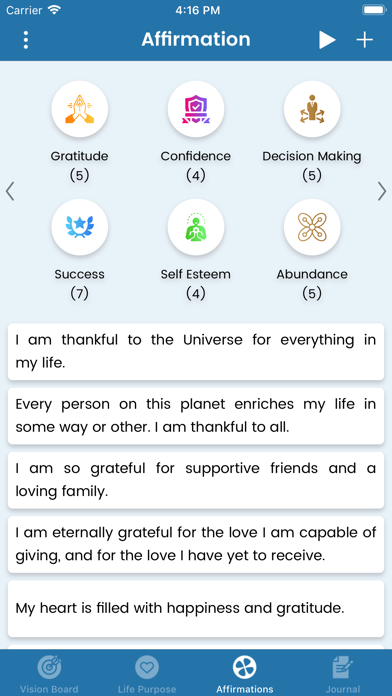 My Vision Board - Goal Setting iPhone screenshot 5 - Lifestyle app